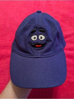 McDonalds Grimace Hat Purple Embroidered Face Dad Cap Headmost Adjustable Strap